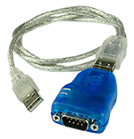 USB to RS-232 adapter. Part Number: 7000-0004-01
